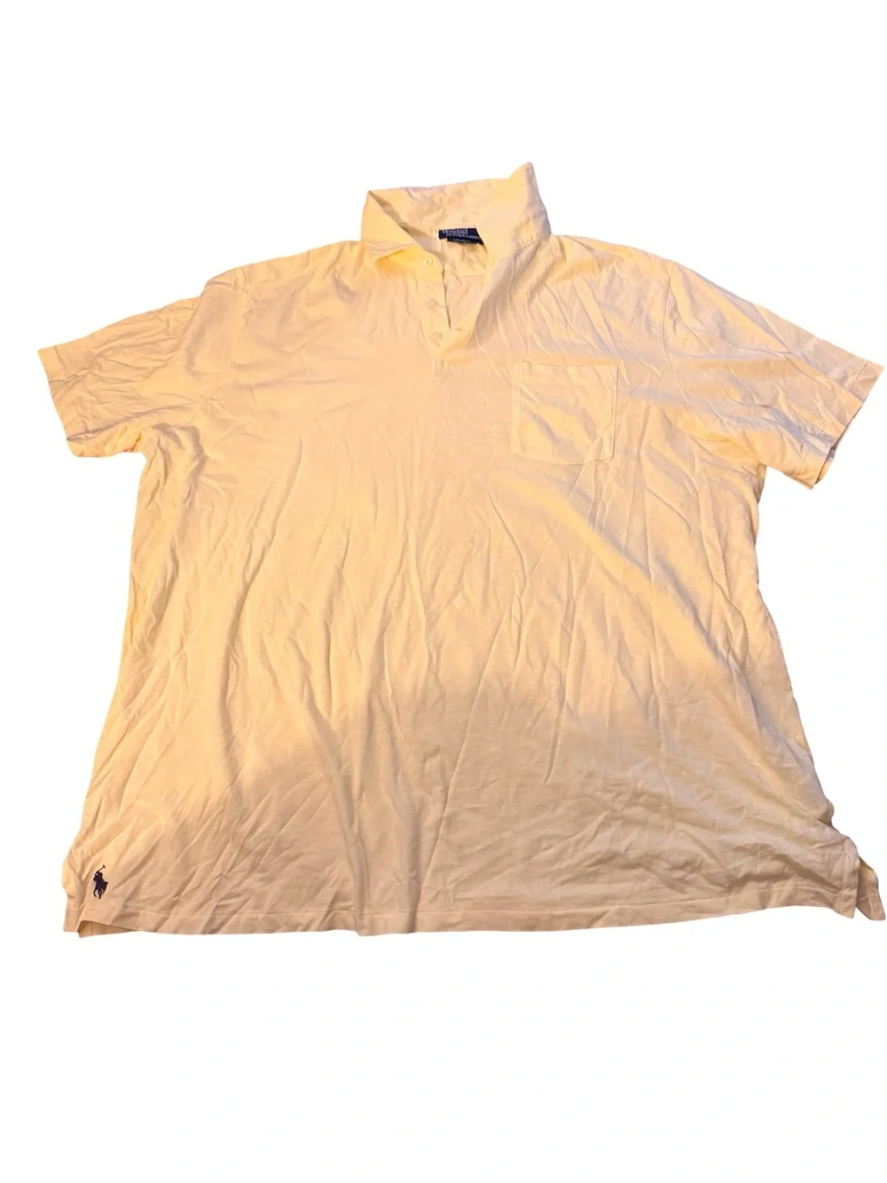 Ralph Lauren Men's Pale Yellow Pocket Polo